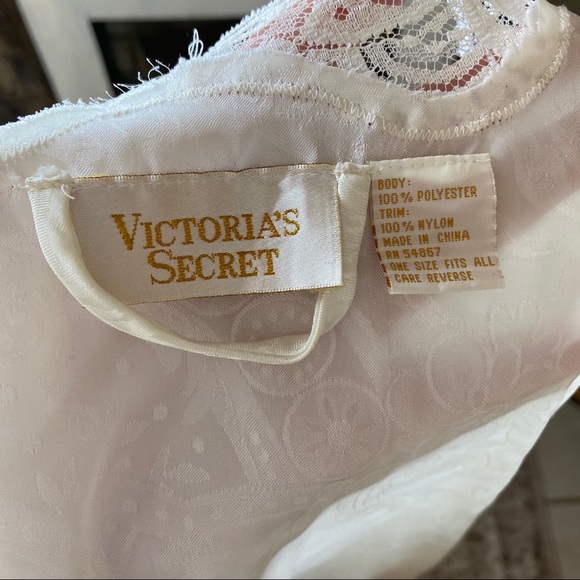Vintage Victoria’s Secret GOLD Label White Robe OS - Picture 7 of 8